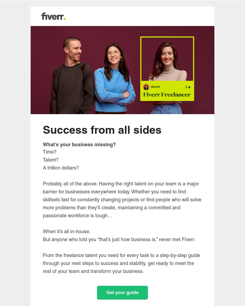 Fiverr - Rebuild your business model to build up your potential