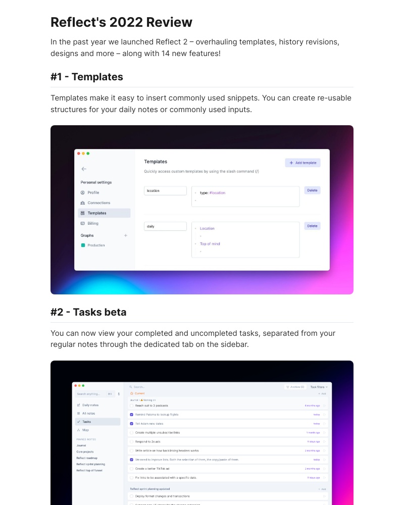 Reflect - Reflect: what we shipped in 2022