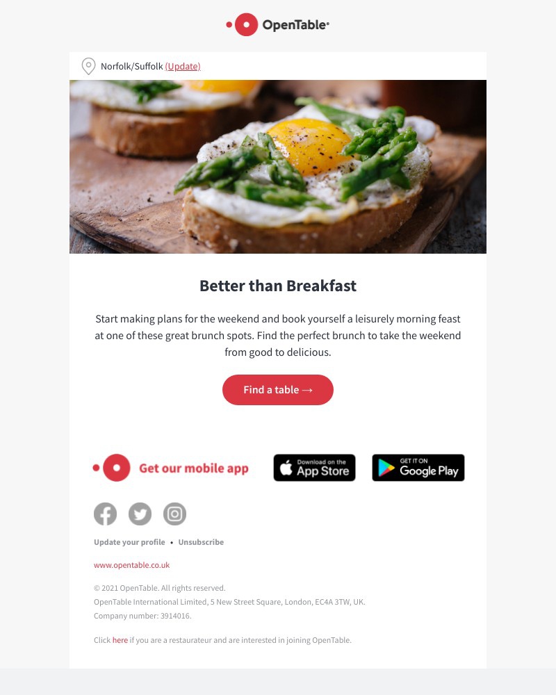 OpenTable - Relax into your weekend with a cozy brunch