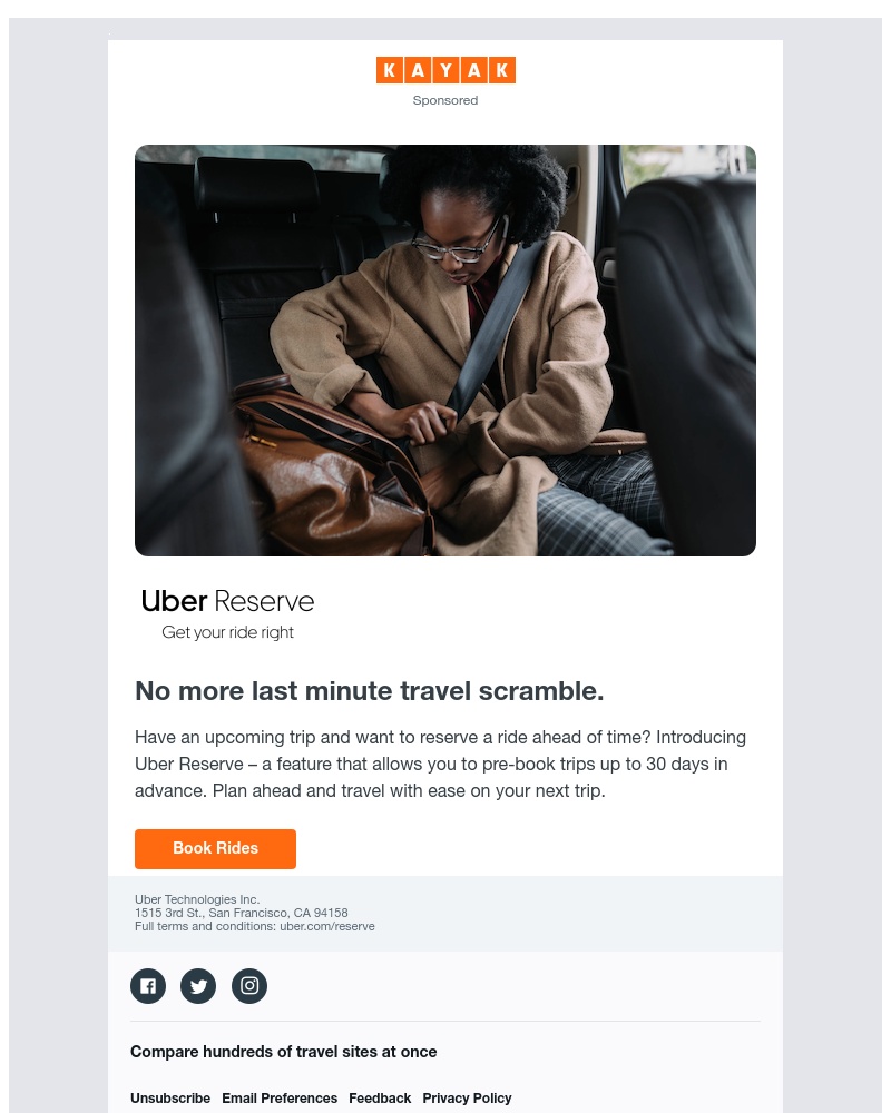Kayak - Reserve your airport ride ahead with Uber Reserve.