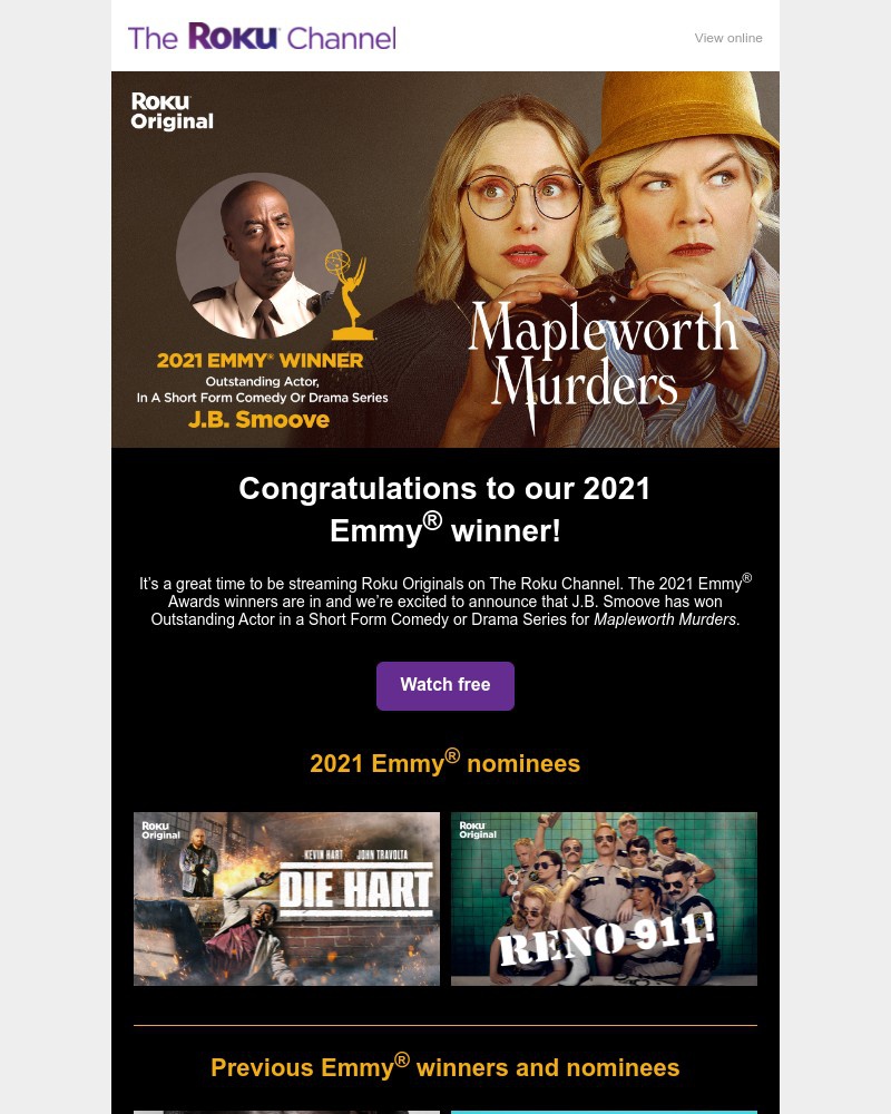 Quibi - Roku celebrates our 2021 Emmy® winner!