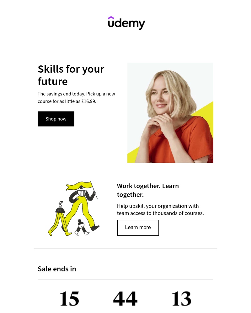 Udemy - Sale ends today! Buy now to save on skills that can help you thrive.