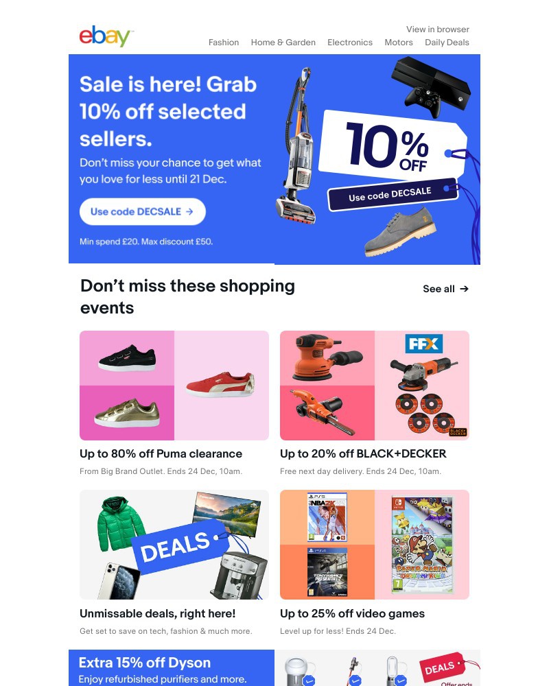 eBay - 🤑🏷️ Sale is here! Grab 10% off selected sellers.