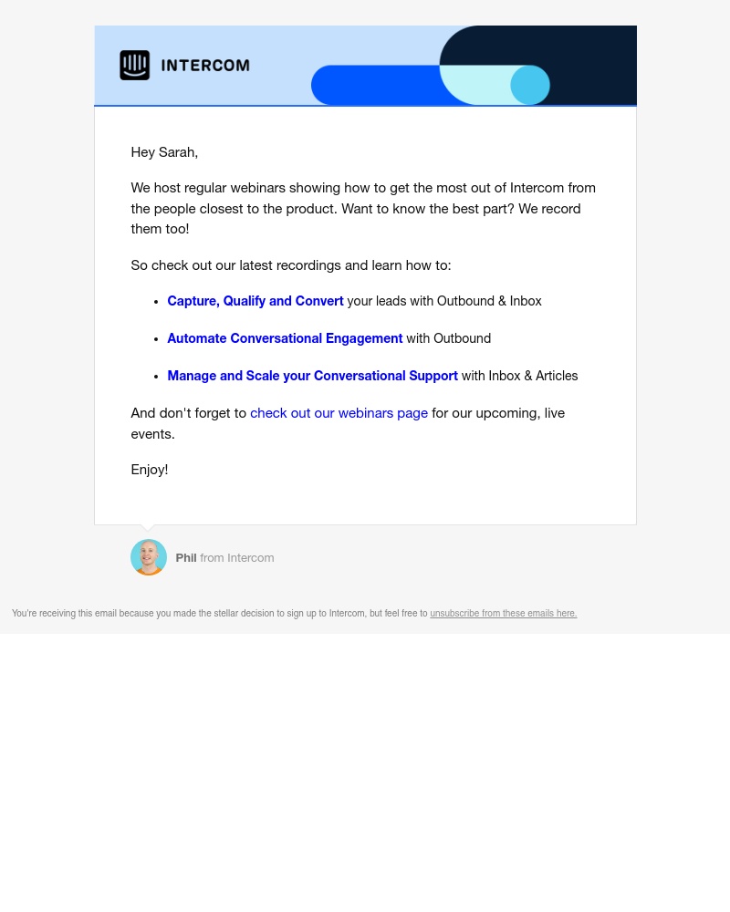 Intercom - 🎓Sarah, become an Intercom pro