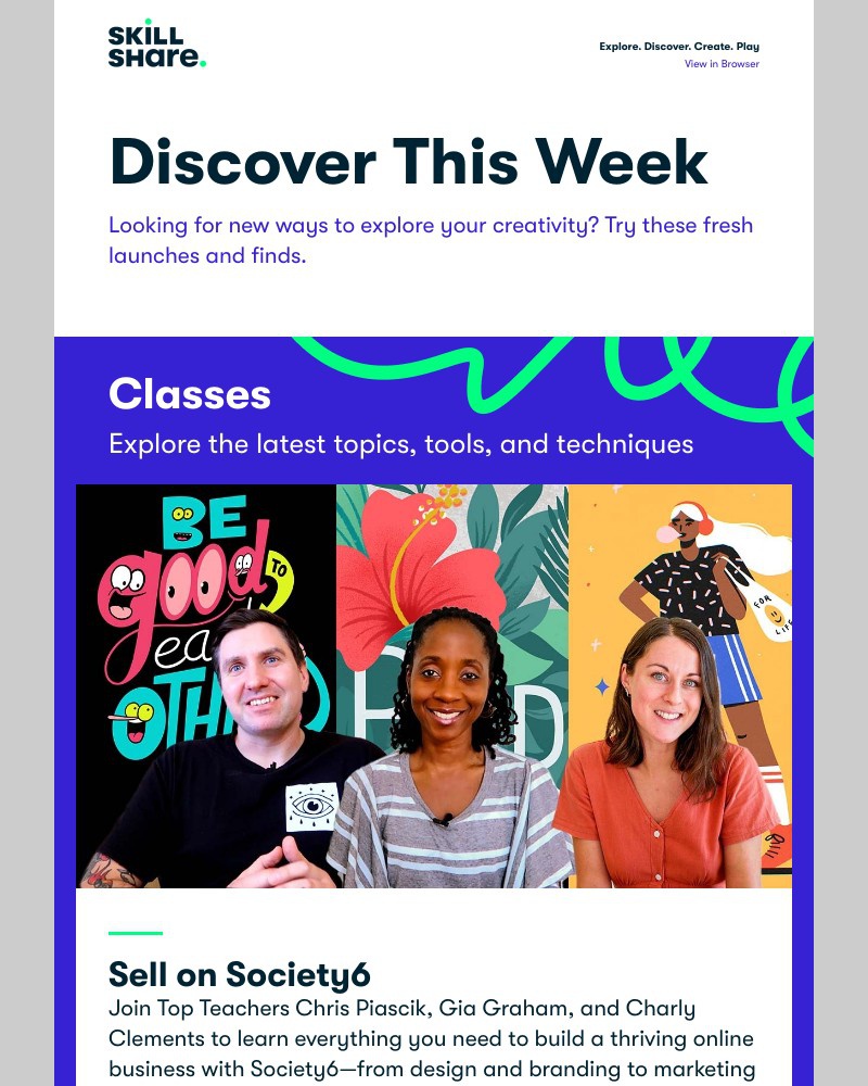 Skillshare - Sarah, Build Your Business on Society6, Paint your Pets, and More!