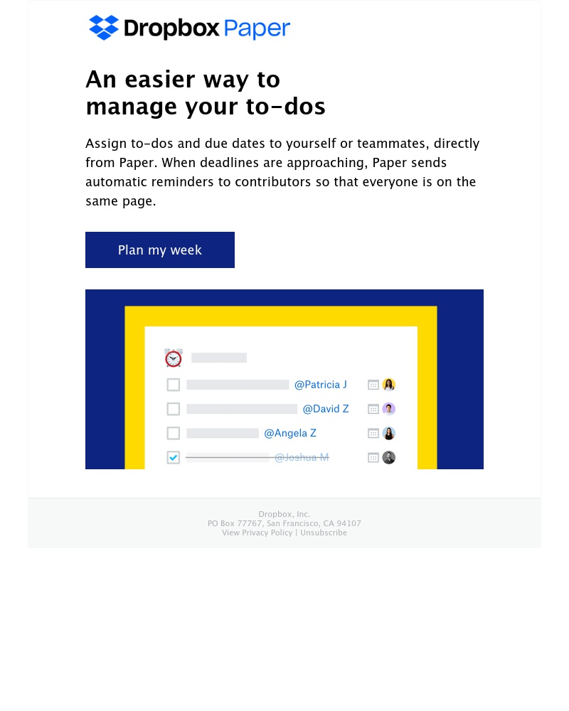 Dropbox Paper - Sarah, check ✅this off your to-do list