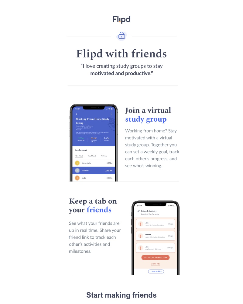 Flipd - Sarah, find your friends and use Flipd together 🔍