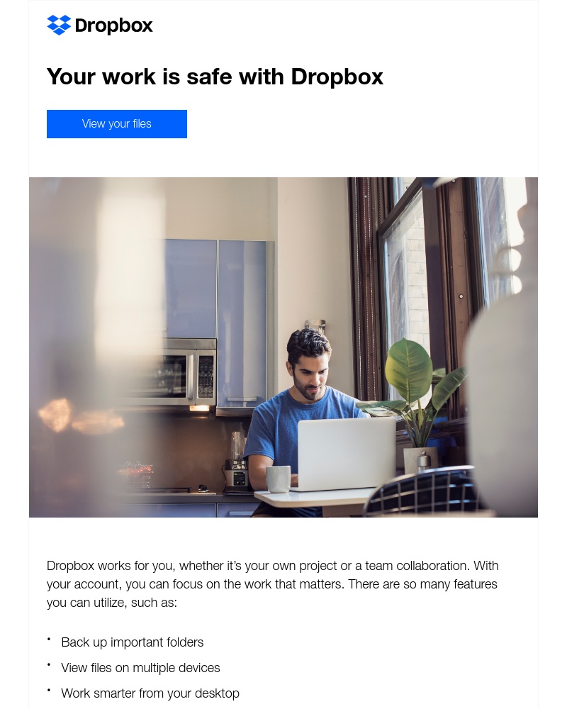 Dropbox - Sarah, here are your Dropbox account features