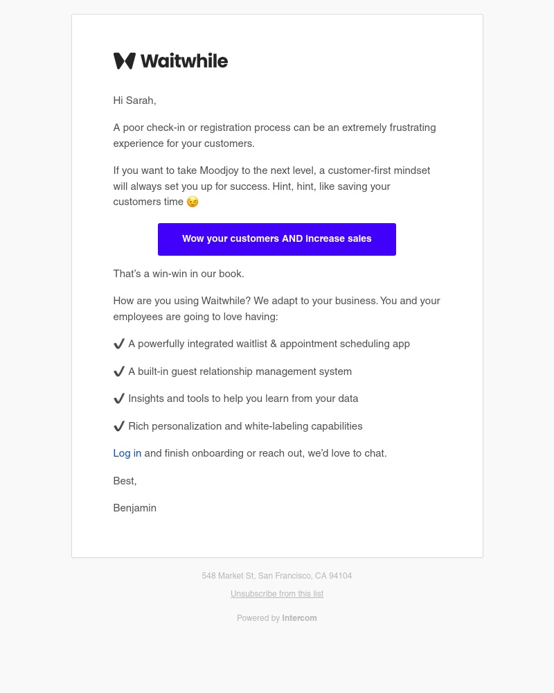 Waitwhile - Sarah, how you can wow your customers