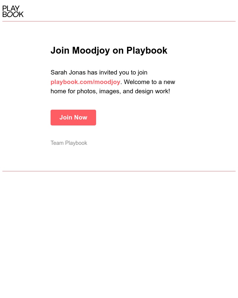 Playbook - Sarah Jonas has invited you to join Playbook
