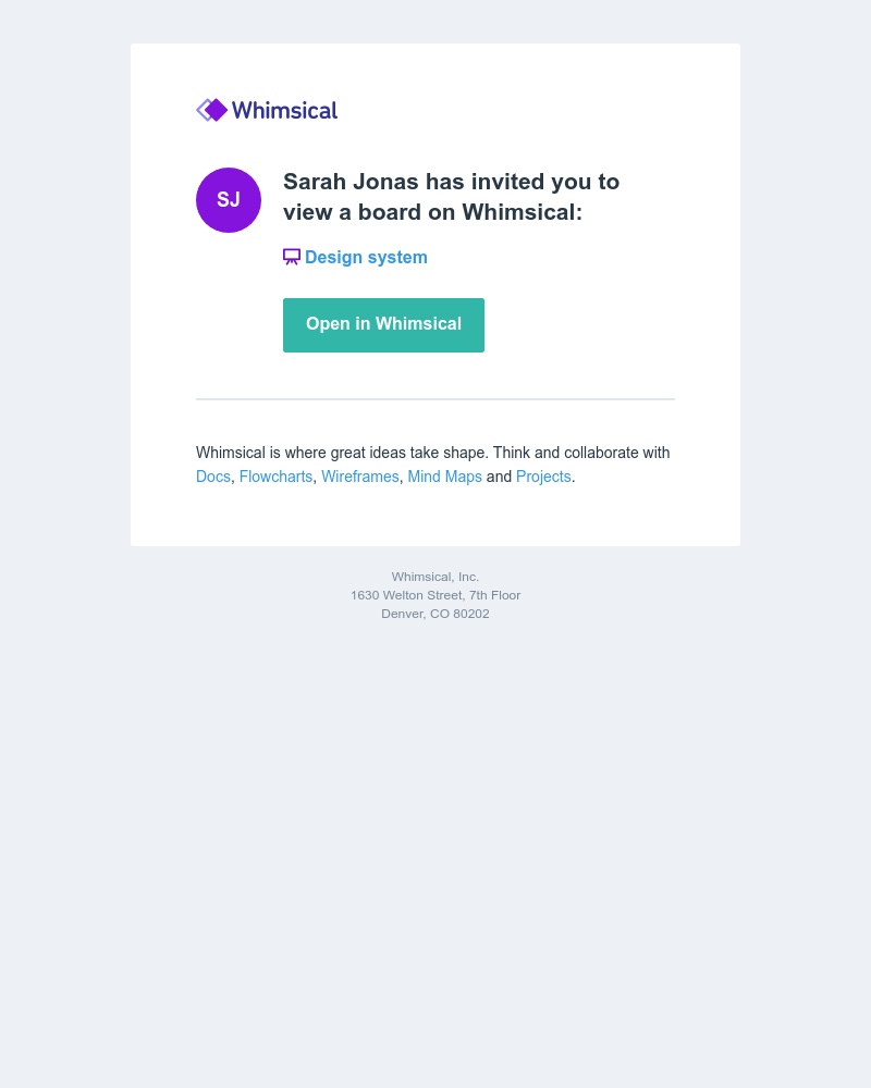 Whimsical - Sarah Jonas invited you to view a board on Whimsical