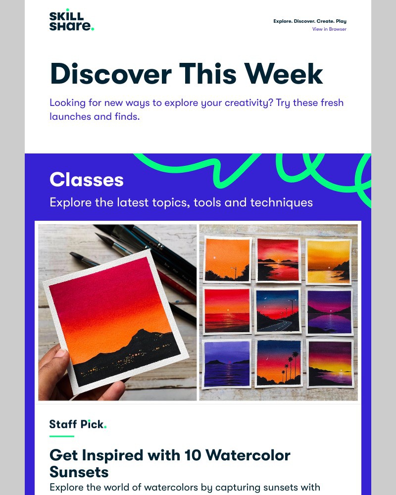 Skillshare - Sarah, Learn to Watercolor, Visualize Your Goals and More!
