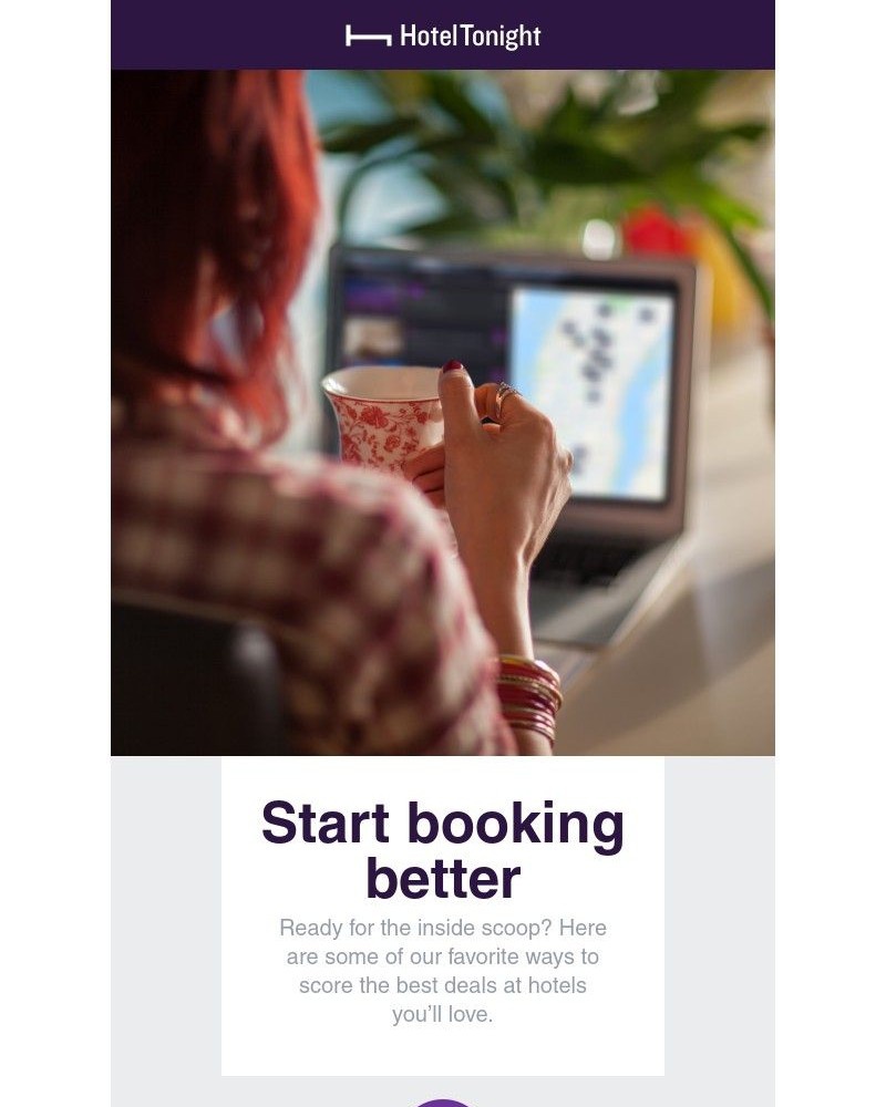 HotelTonight - Sarah, score more deals on HotelTonight