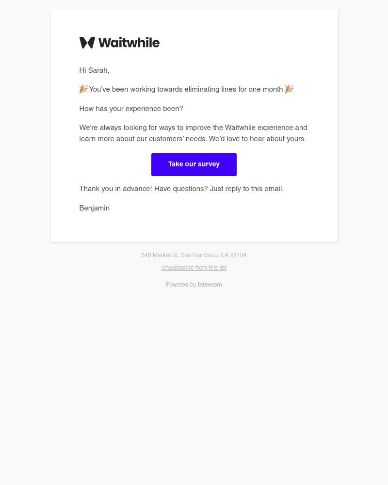 Waitwhile - Sarah, share your thoughts with us đź’