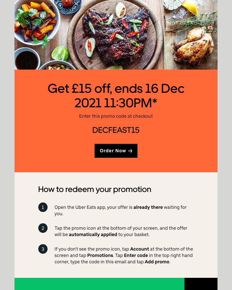 Uber - Sarah, your discount is still available