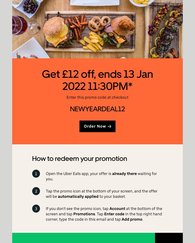 Uber Eats - Sarah, your discount is still available