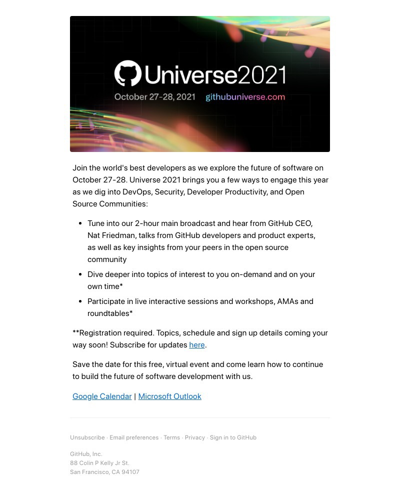 GitHub - Save the date: GitHub Universe is October 27 and 28