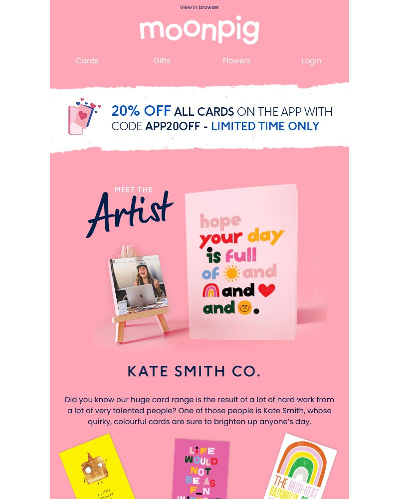 Moonpig - Say hello to our talented card artist ππ