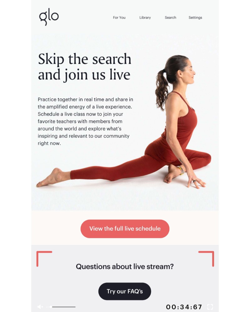 Glo - Schedule your first live class to practice with Glo teachers in real time