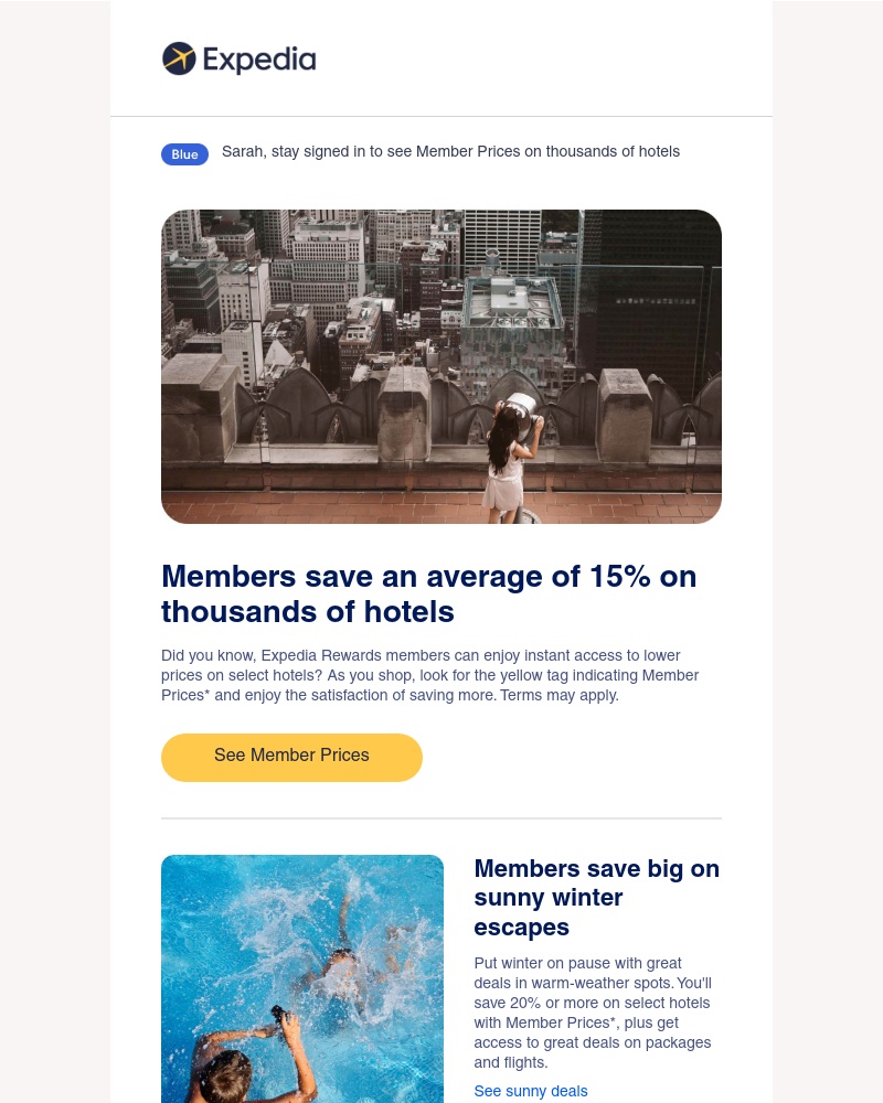 Expedia - Score instant savings as an Expedia Rewards member