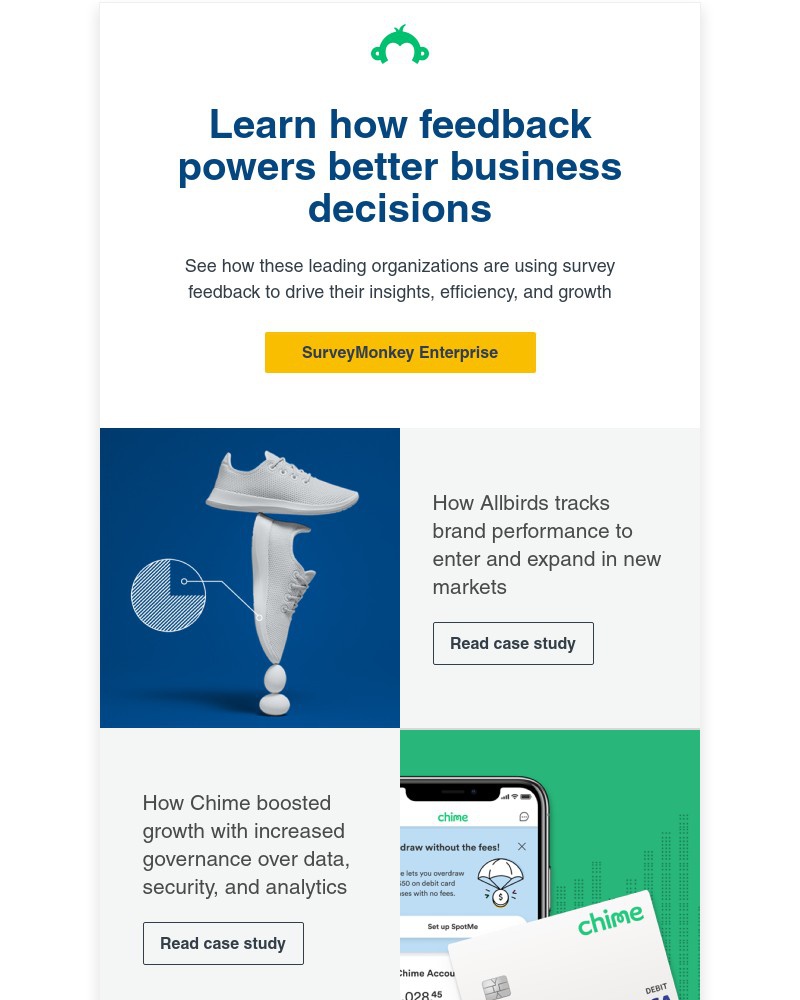 SurveyMonkey - See how Allbirds, Chime Bank, and Yeti use survey feedback