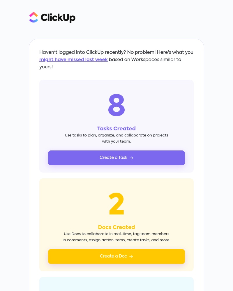 ClickUp - See what you've missed! π