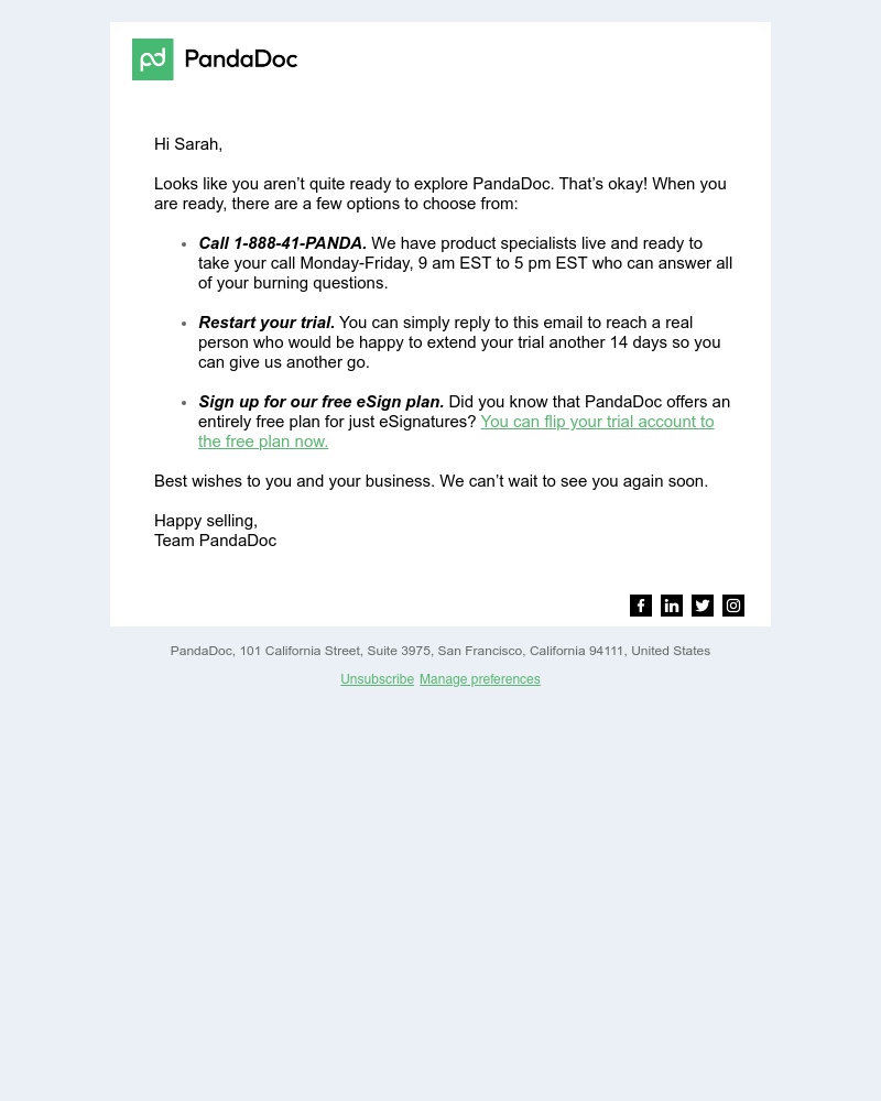 PandaDoc - See you again soon 🐼