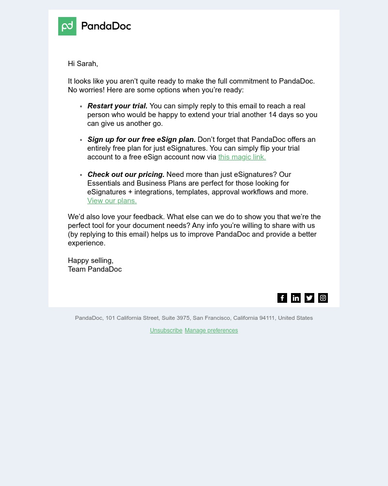 PandaDoc - See you again soon 🐼