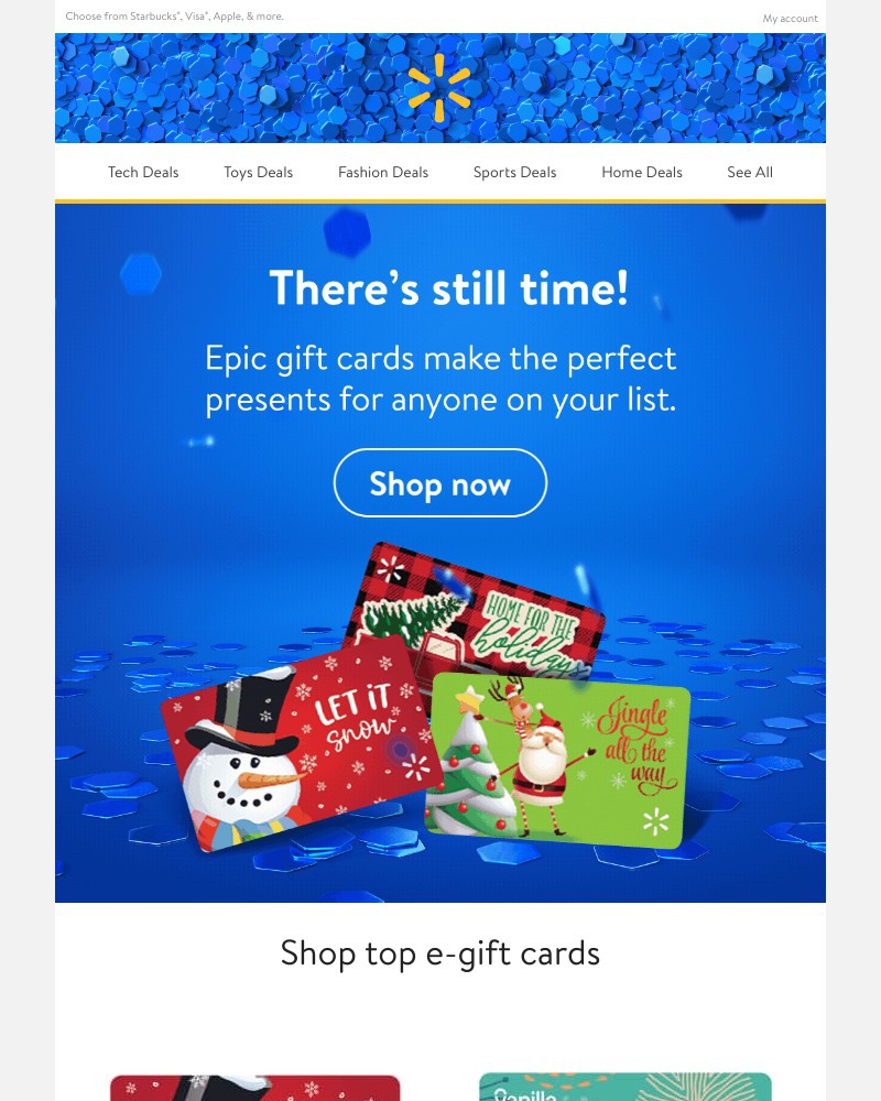 Walmart - π Send a quick & easy e-gift card now!