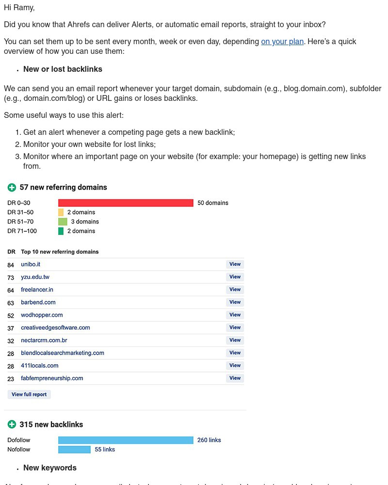 Ahrefs - Set up these 3 email alerts to monitor your SEO progress