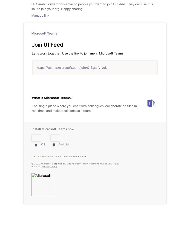 Microsoft Teams - Share your team with others