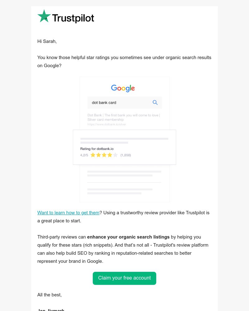 Trustpilot - Shoot for the (Google) stars