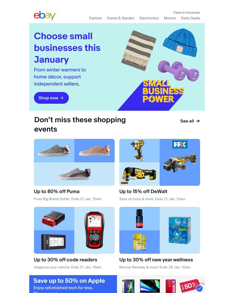 eBay - Shop from small businesses this January 📅 💪