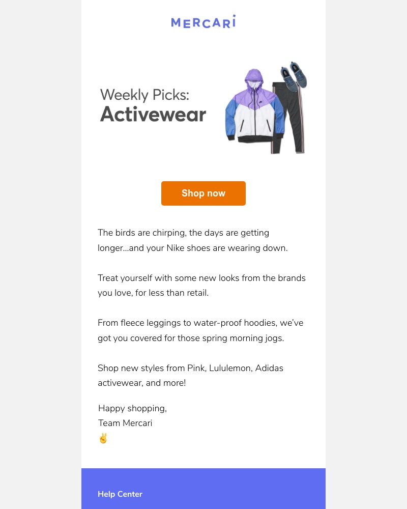 Mercari - Shop spring activewear (for less than retail!)