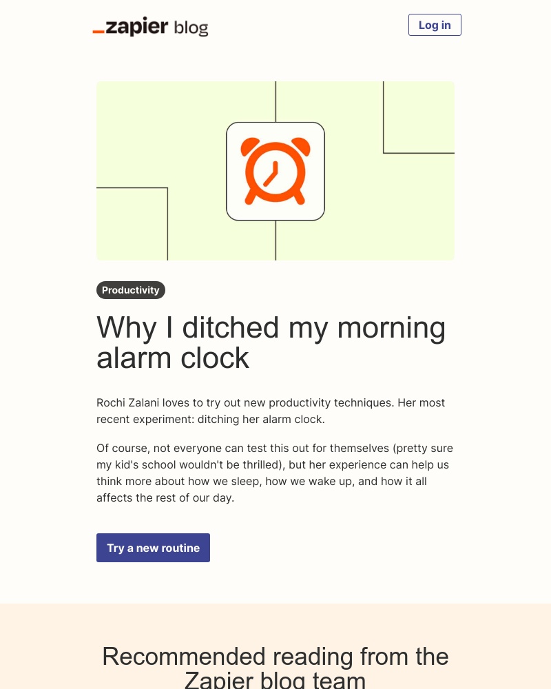 Zapier - Should you ditch your alarm?