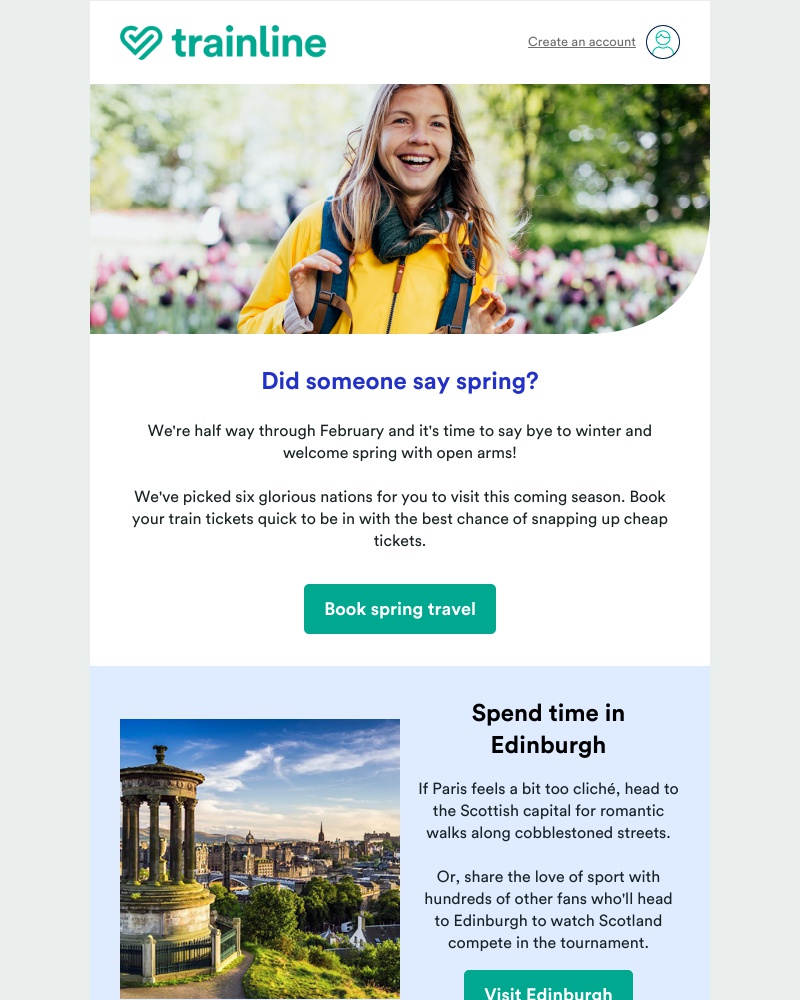 Trainline - Six glorious nations for you to visit this spring