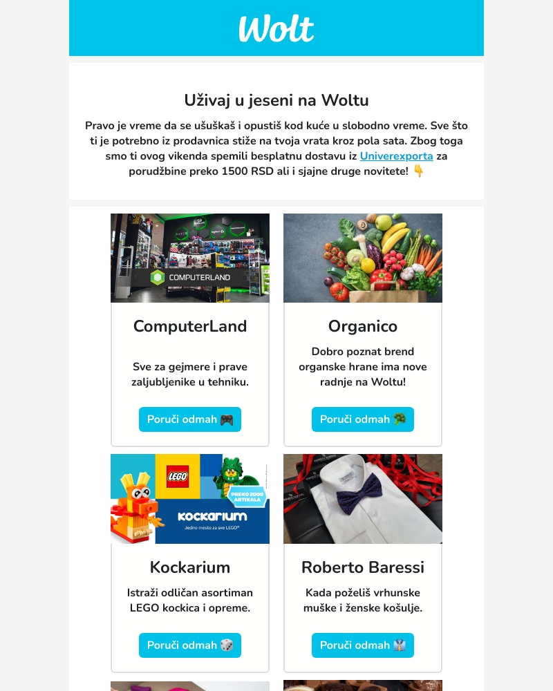 Wolt - Sjajne nove prodavnice su na Woltu! 💙