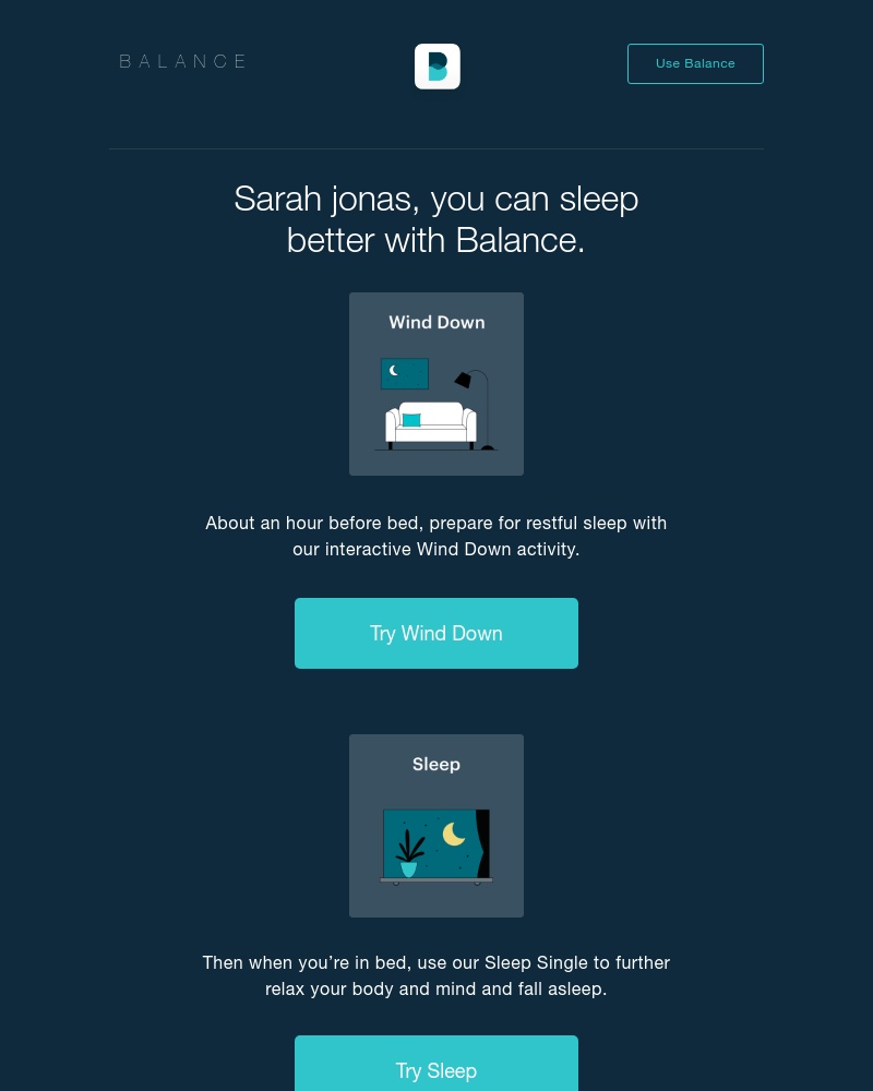 Balance - Sleep better with Balance