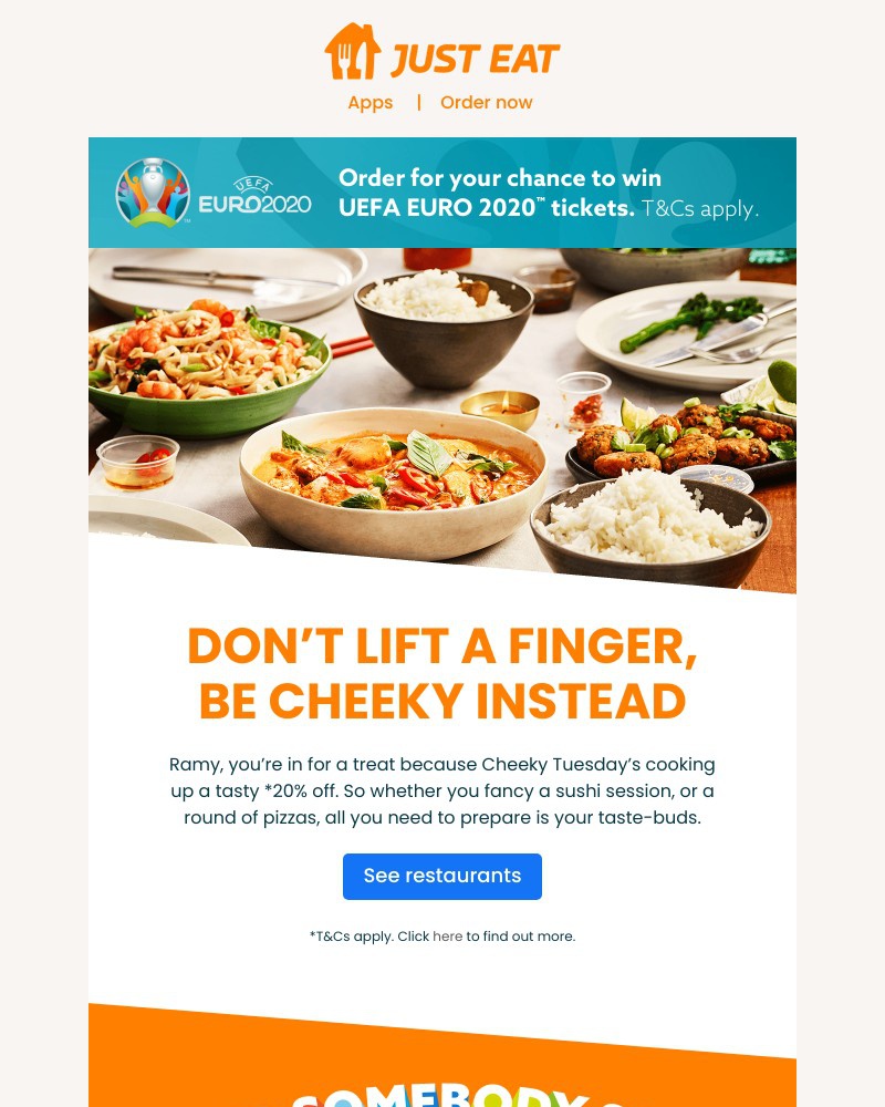 Just Eat - Smells like 20% off, Ramy