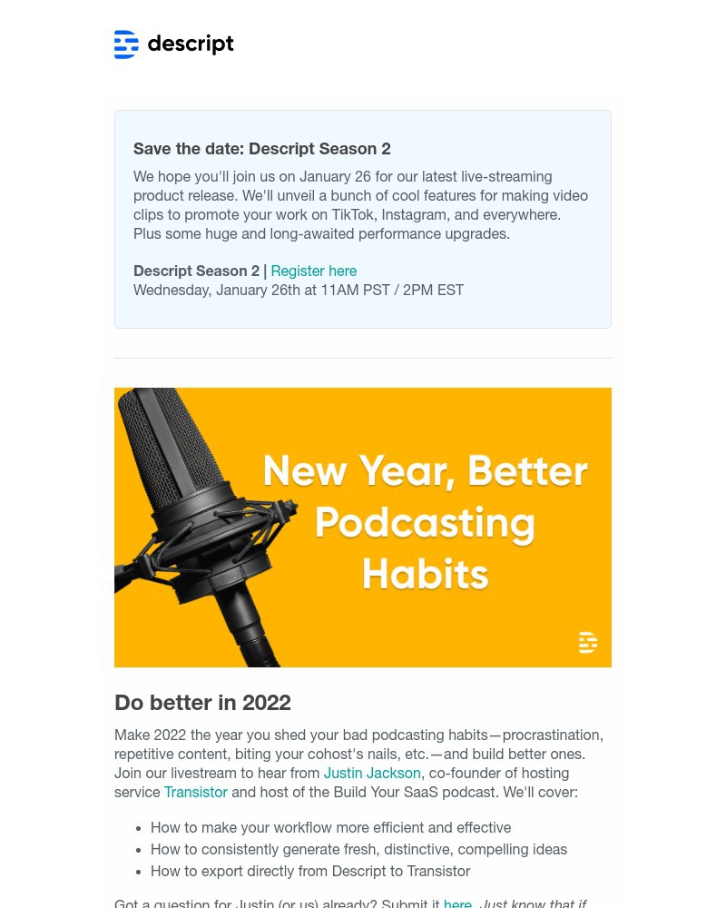 Descript - Social-video clips + big performance upgrades: Descript Season 2!