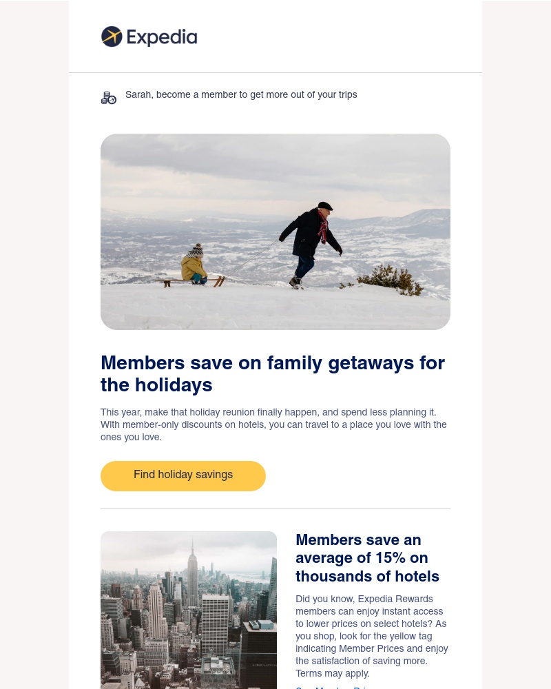 Expedia - Spend the holidays with your family—for less