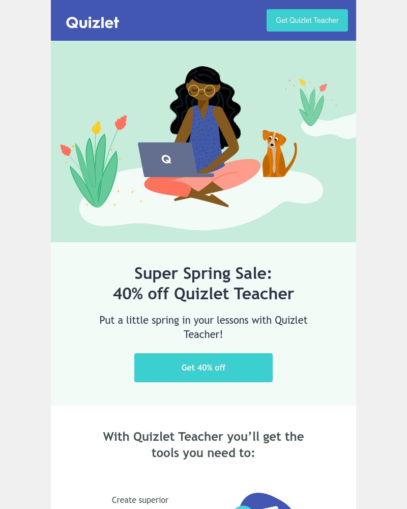Quizlet - 💐 SPRING SALE: 40% off Quizlet Teacher