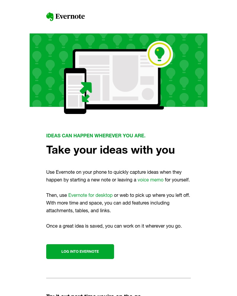 Evernote - Start where you are, finish where you’ll be