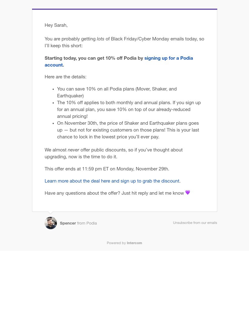 Podia - Starts now: get 10% off Podia for life 🎉