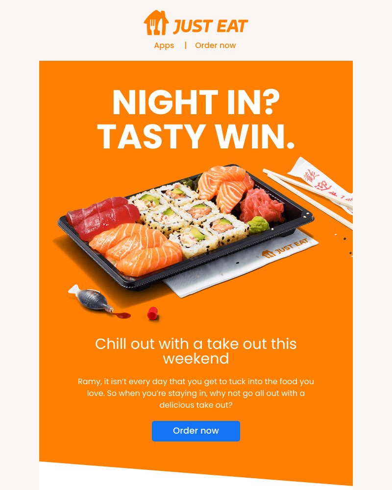 Just Eat - Staying in-in, Ramy? ๐