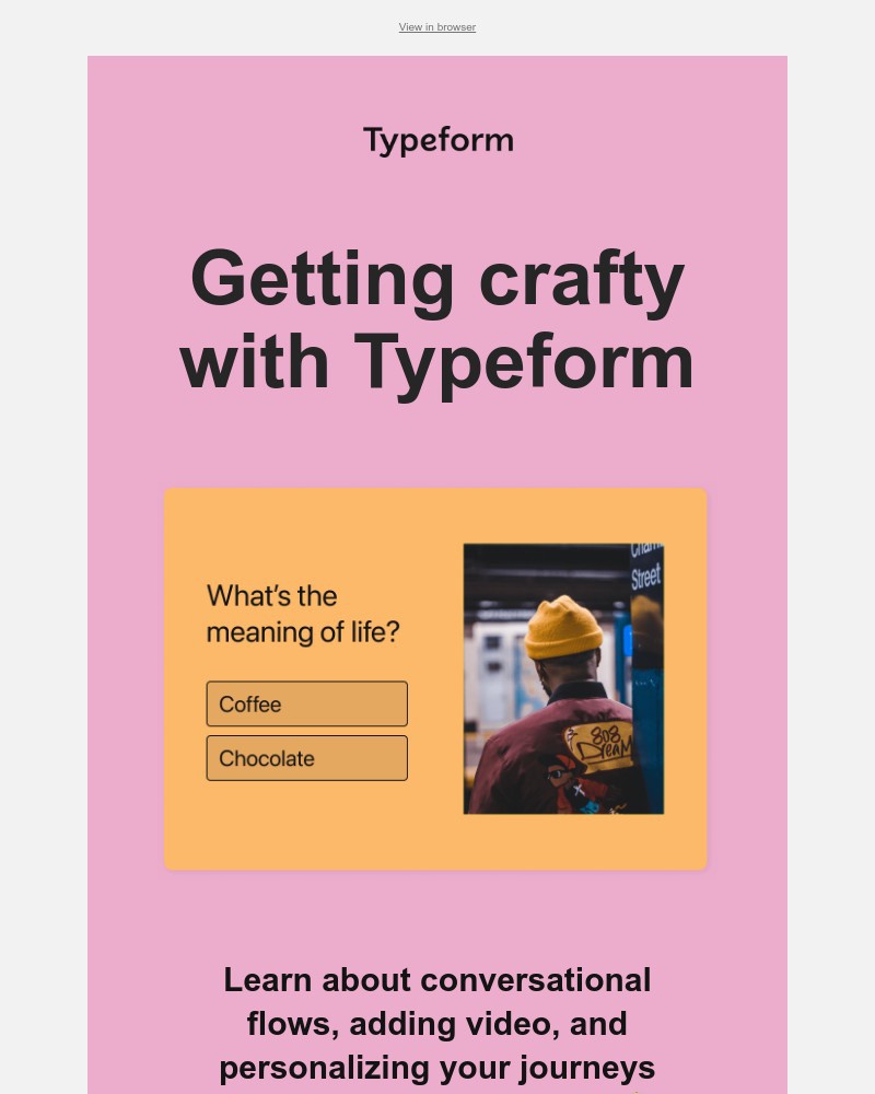 Typeform - Step 2/3: getting crafty with Typeform