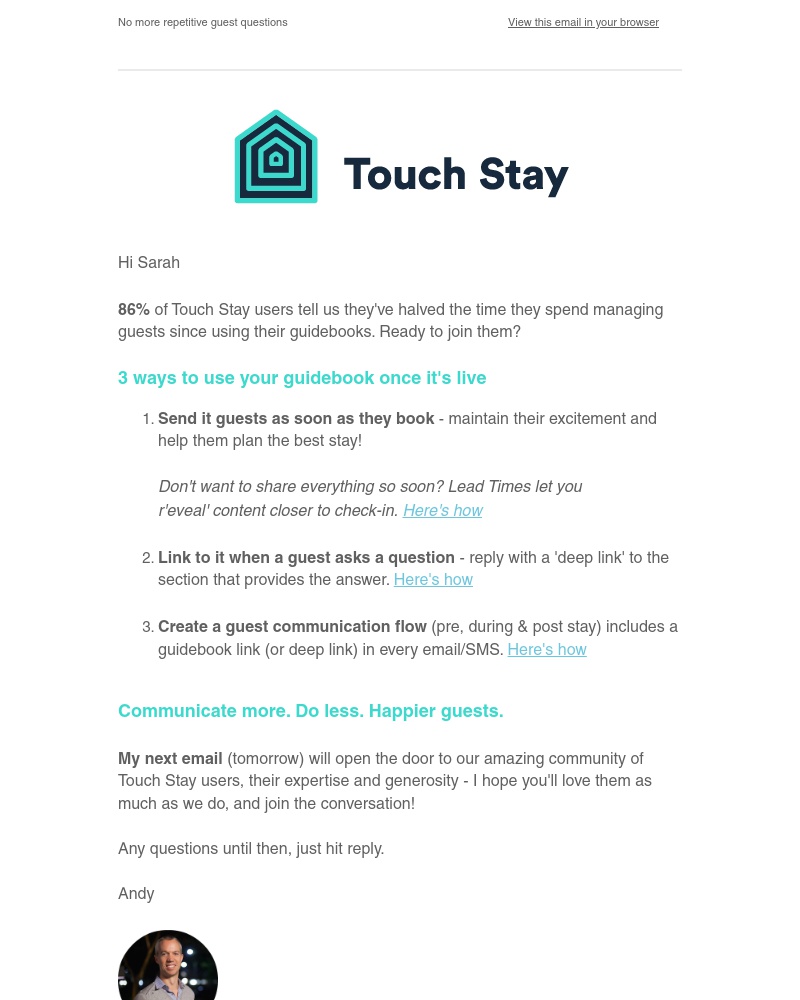 Touch Stay - Stop guest questions: 3 ways to use your guidebook