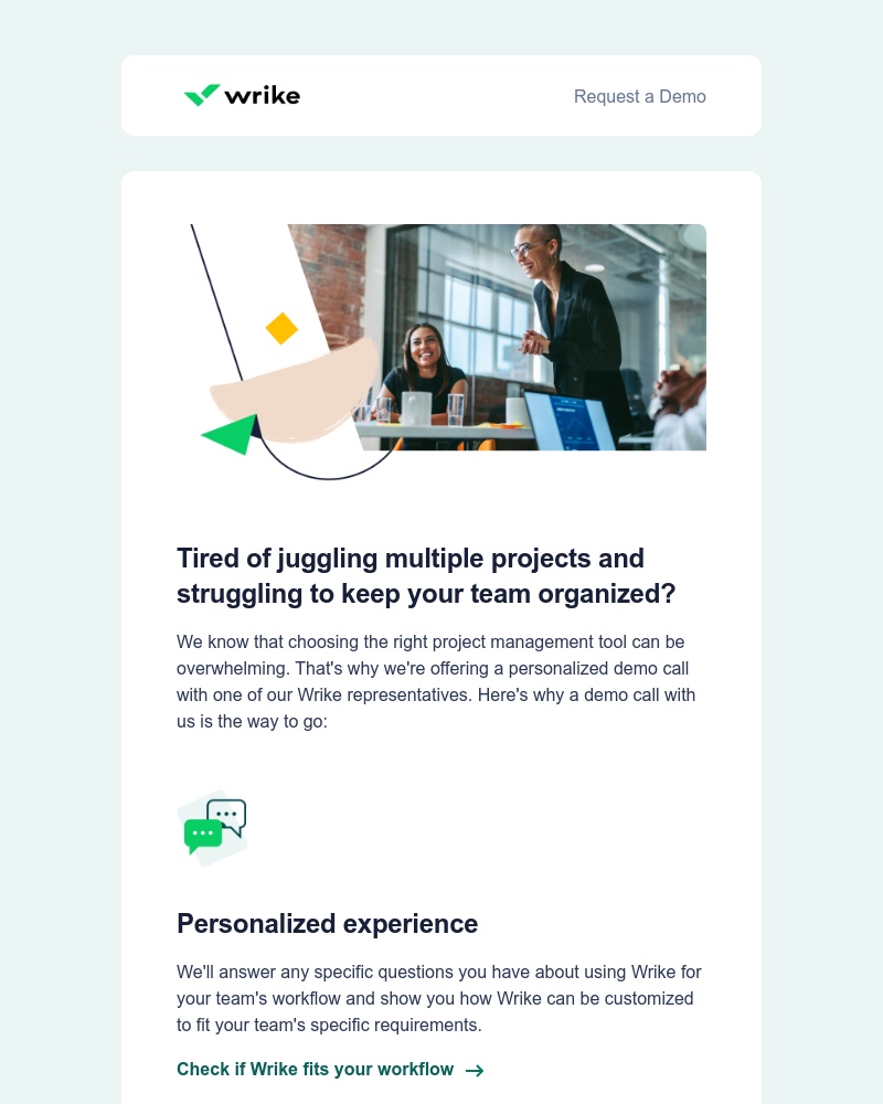 Wrike - Stop wasting time on research: get a customized demo with Wrike