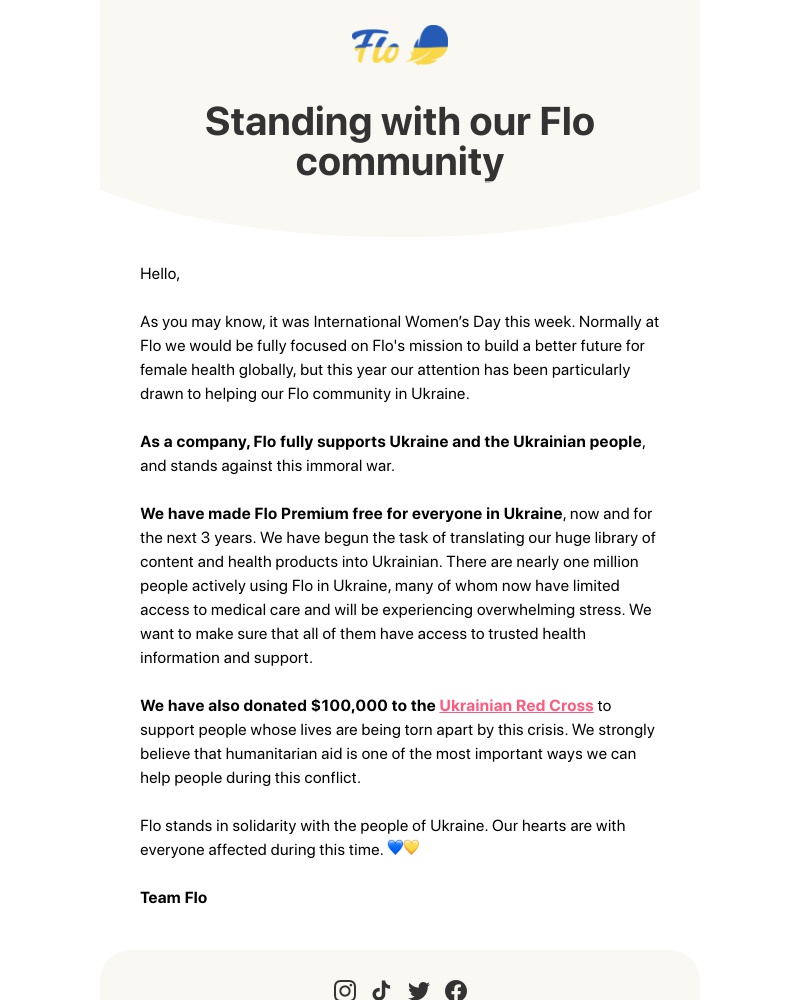 Flo - Supporting our Flo community in Ukraine