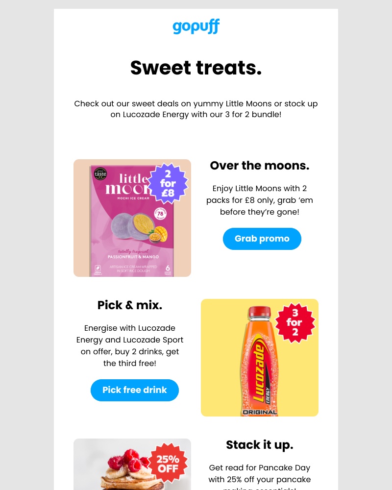 Gopuff - Sweet tooth? Cravings delivered.